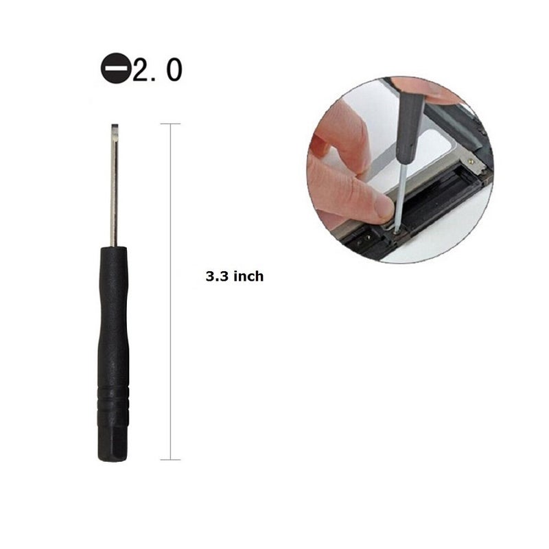 Fixinus 10 Pieces Slotted 2.0mm Flat Head Mini Screwdrivers Set for Cell Phone iPhone Samsung Tablet Laptop PC Games and Small Electronics - Image 3